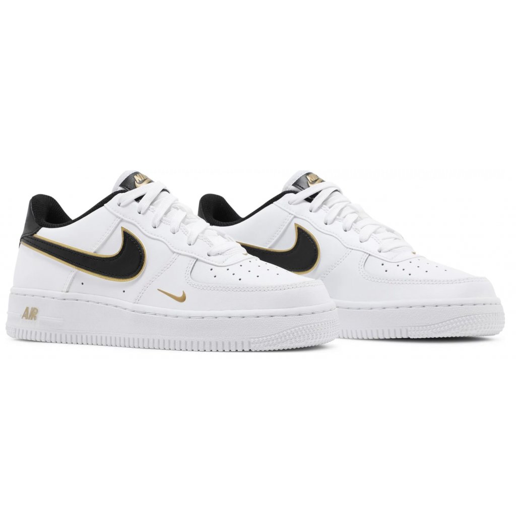 Nike air force 1 07 sales mid schwarz gold